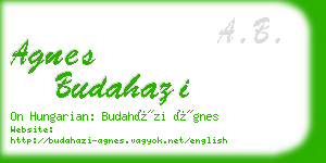 agnes budahazi business card